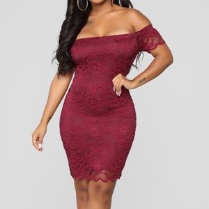NWOT Burgundy Lace Dress